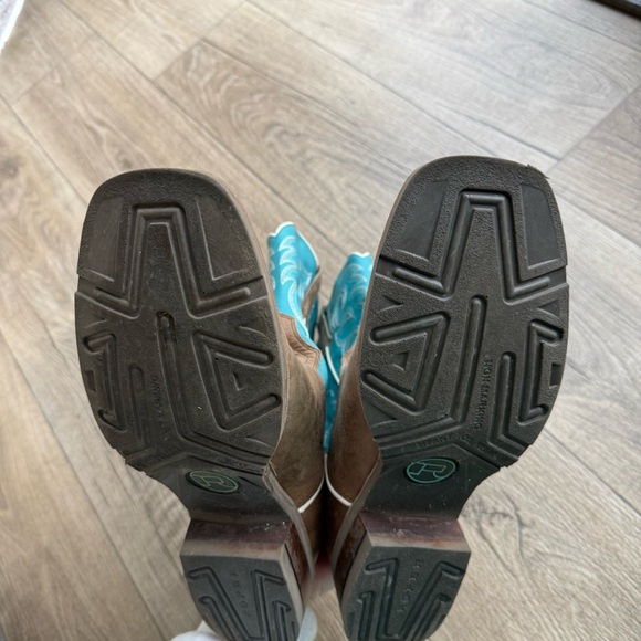 Roper Bart square toe cowboy boots turquoise men size 11 boots 9991
